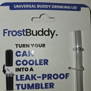 FROSTBUDDY UNIVERSAL DRINKING LID W/STRAW | Insulator | 100% Leak-Proof | NEW